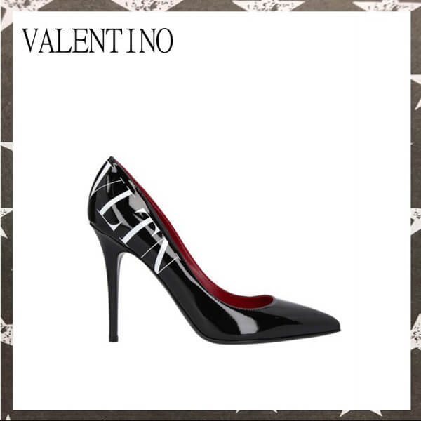 2019最新限定ヴァレンティノ/VLTN PATENT PUMPS ブラック ヴァレンチノ ガラヴァーニスーパーコピー VLTN パテント レザー パンプス